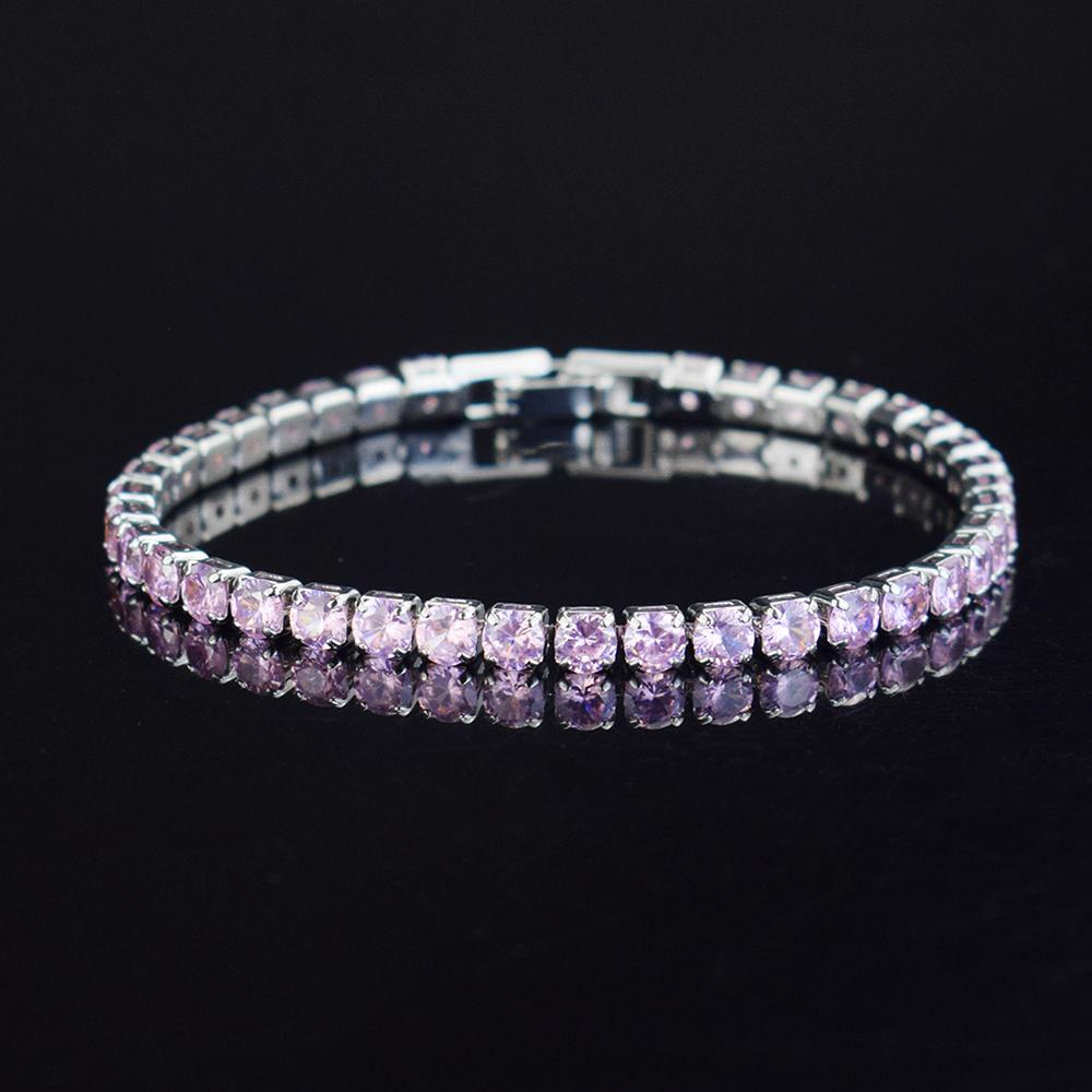 4mm Micro-inlaid Zircon Tennis Bracelet for Women  New Men Bracelet Homme Jewelry Accessories Wholesale
