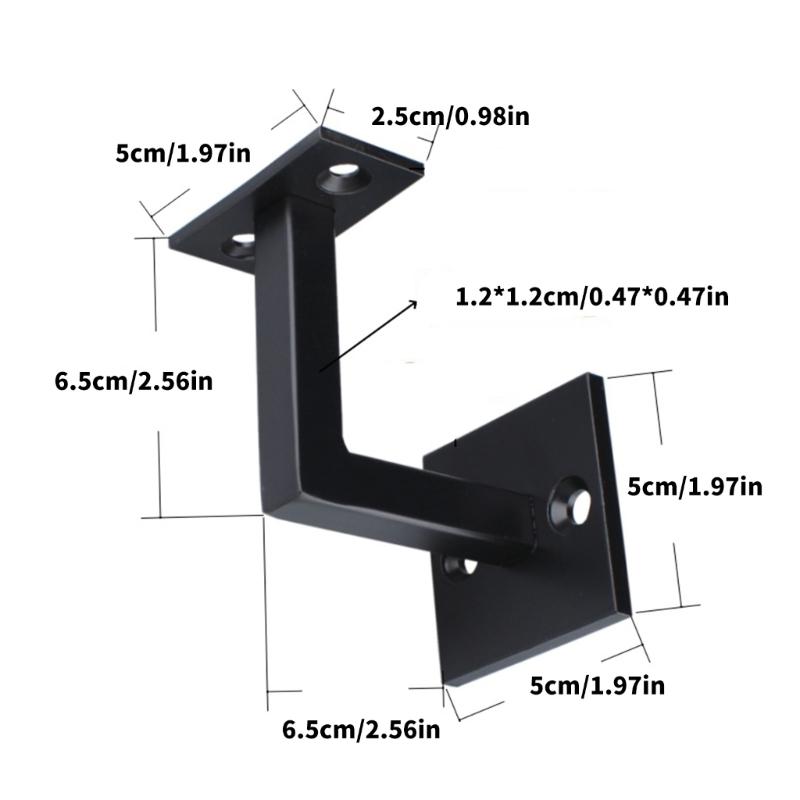 4 Stück Edelstahl L-förmige Treppengeländerhalterungen Wandhalterung Geländerhalterung für moderne Wohn- und Geschäftsräume