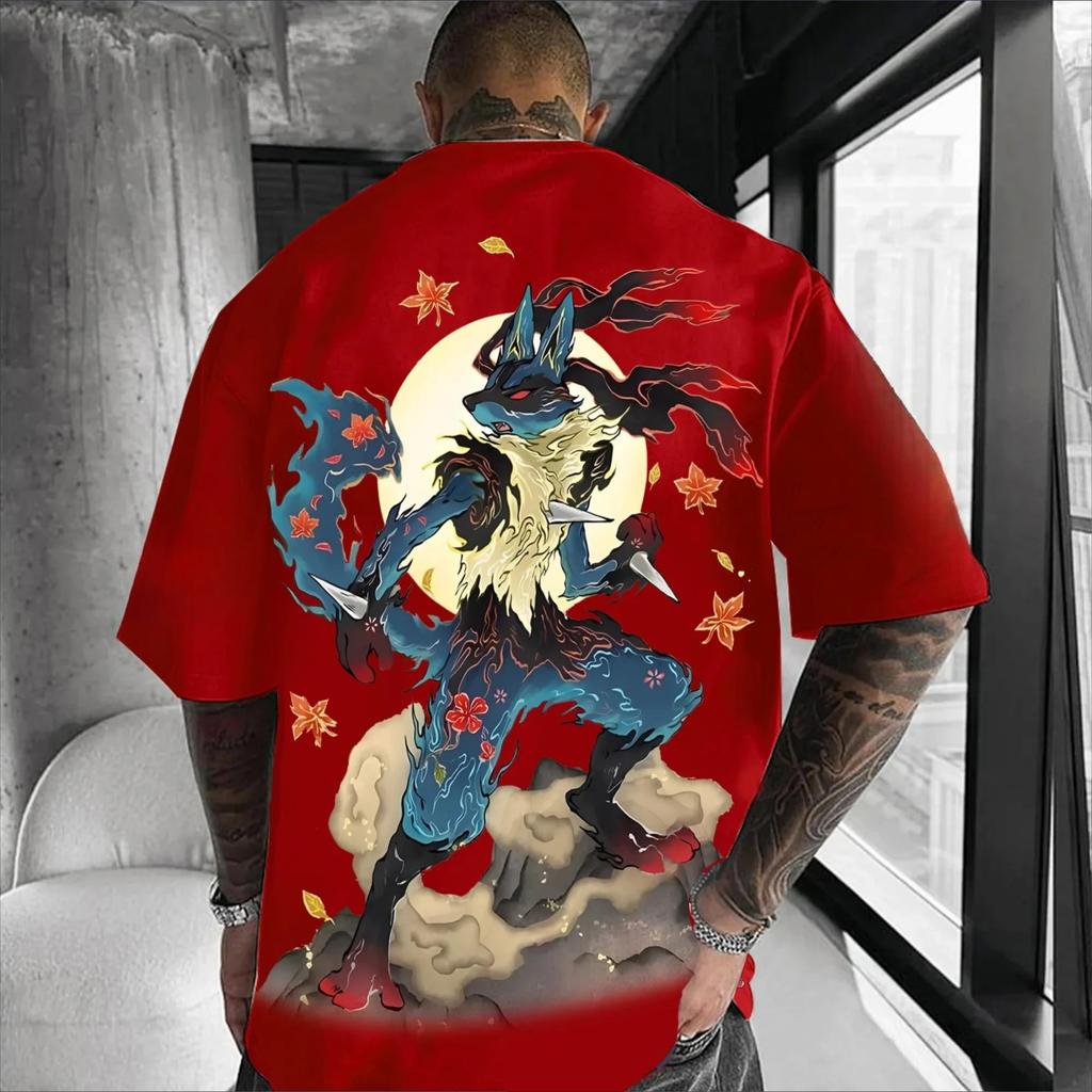 Pokémon Animatie Afgeleiden Patroon Print T-shirt Heren Dames 2025 Zomer Oversized Los Katoen Street Trend Merk Top