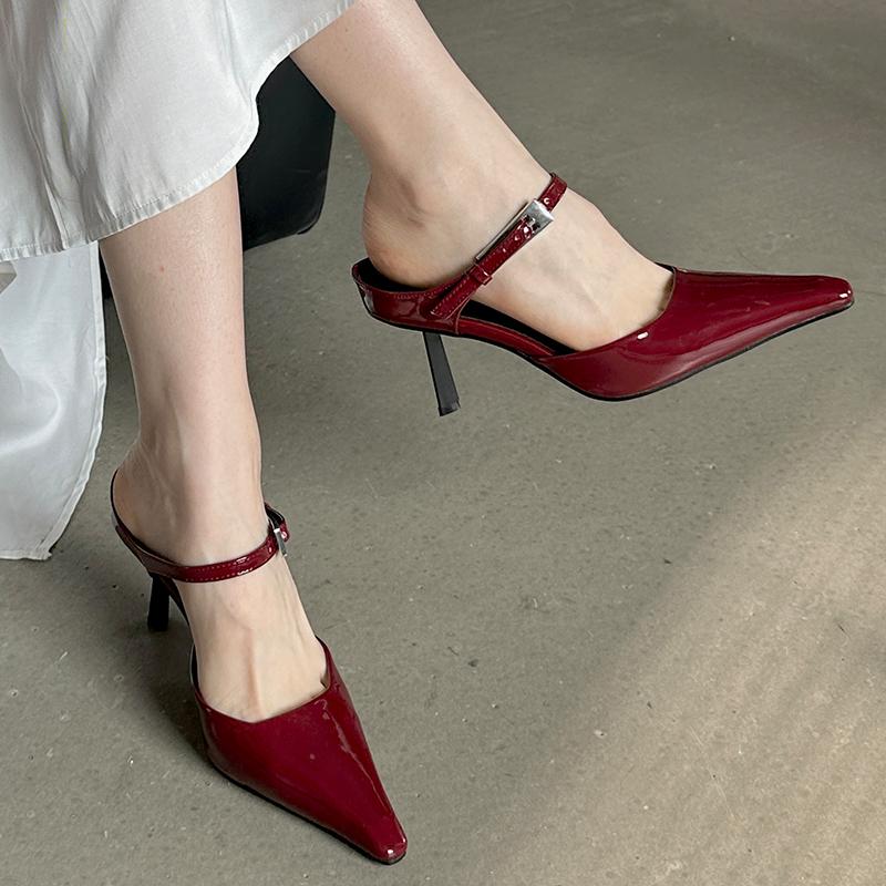 Mode 2025 Neu In Pumps Pantoletten Absätze Damenschuhe Schuhe Mode Flach Spitzzehe Damen Dünne Hohe Absätze Schuhe Weibliche Pantoletten