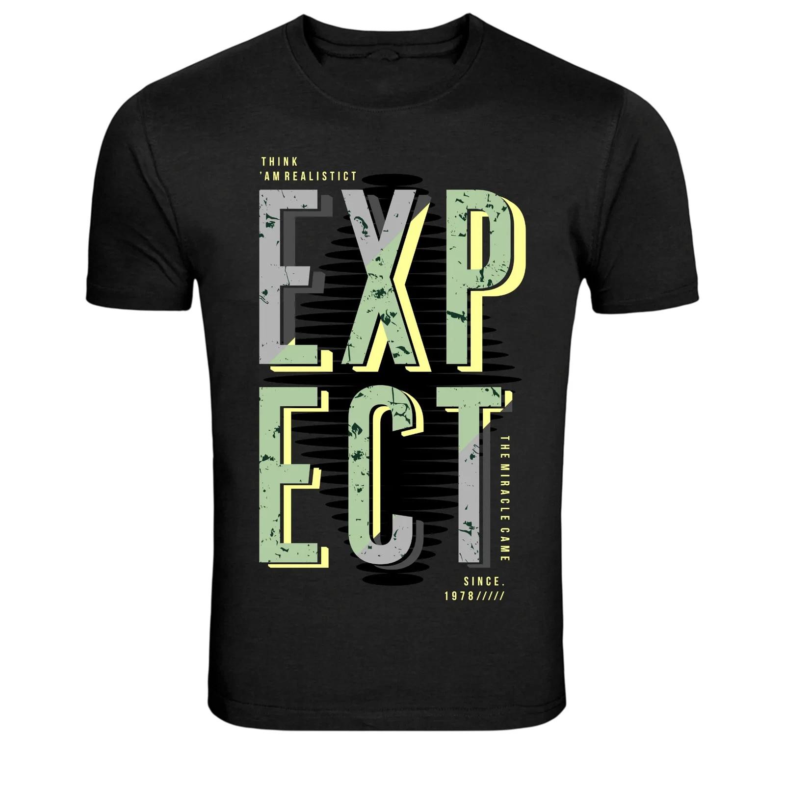 Expect Typography Streetwear Graphic Urban Style T-Shirt XXXXL