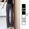 Winter 2025 Women's High-Waisted Pink Fleece-Lined Micro-Flare Sweatpants - Petite Size.