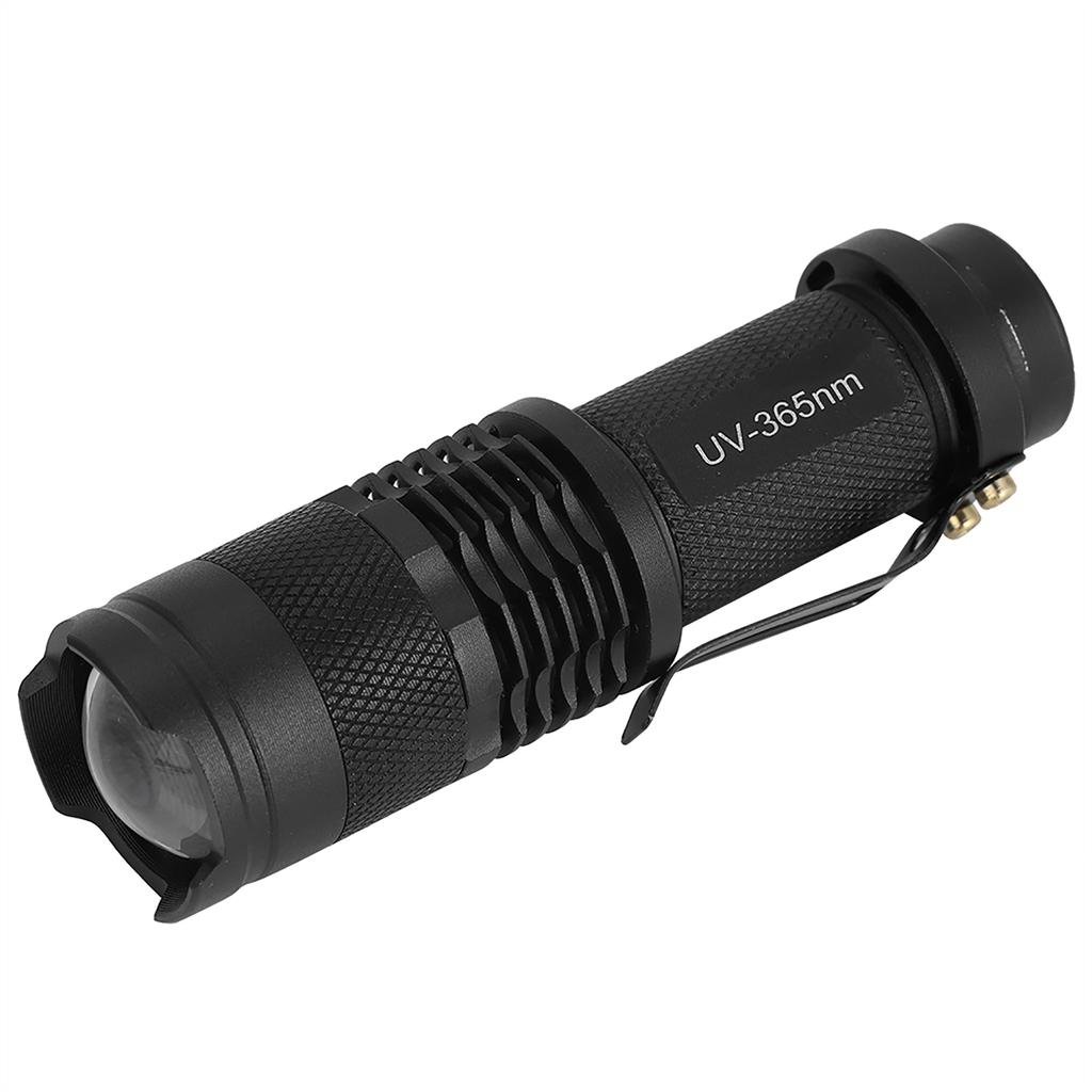 Portable Waterproof Ultraviolet Flashlight Electric Torch Fluorescent Detection Light 365NM