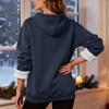 Women's Fashionable Casual Long-Sleeved Top With Fleece Thickened Hooded Sweatshirt