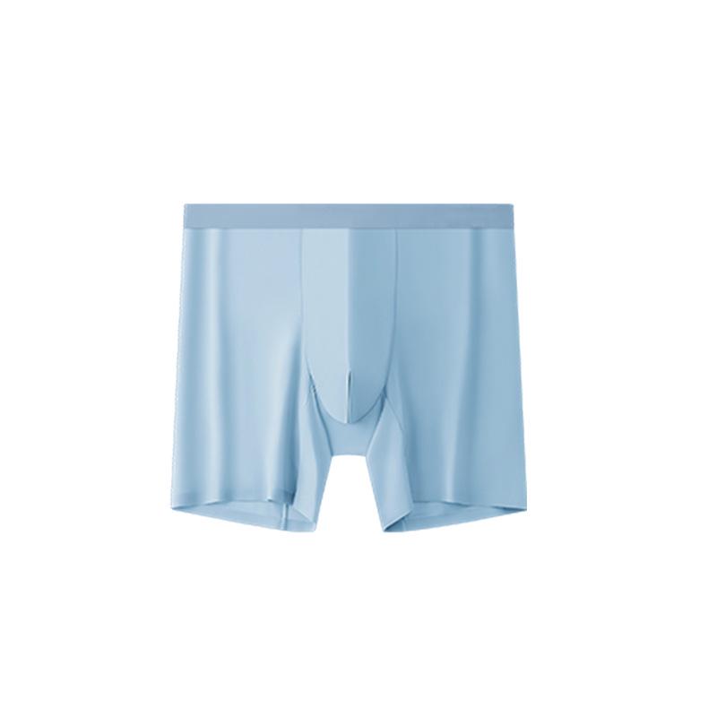 Men's Plus Size Seamless Ice Silk Boxer Briefs - Anti-Chafe, Antibacterial for Running & Fitness