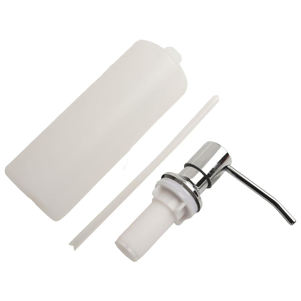 300ML Kitchen Sink Soap Dispenser Black ABS Dispenser Detergent Liquid Soap Lotion Dispensers Stainless Steel Head Reusable Tool
