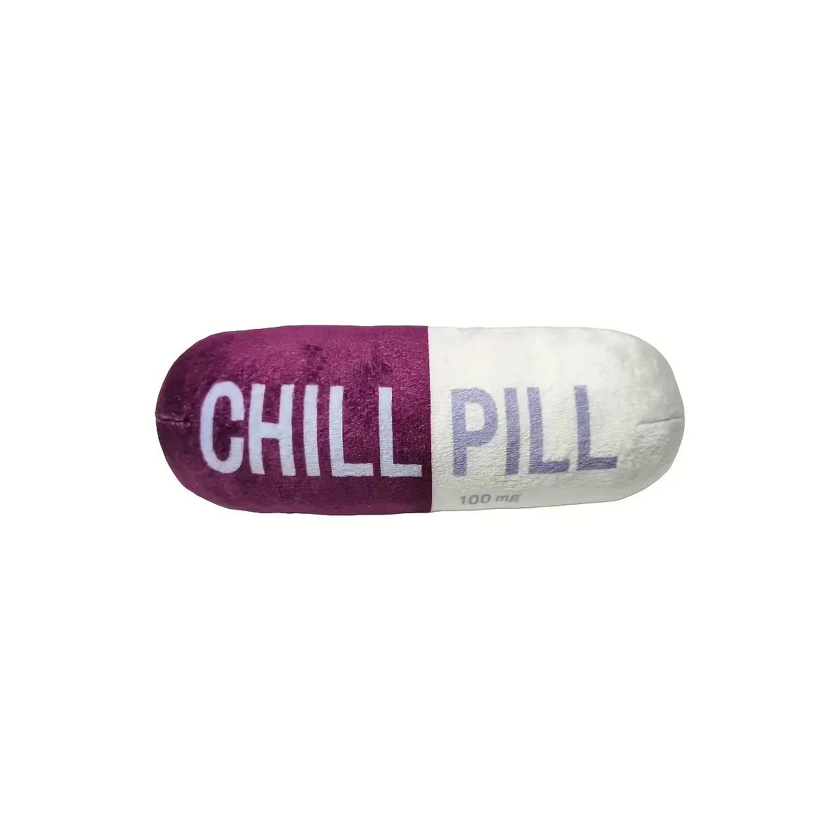

Interactive Plush Pill-Shaped Dog Toy with Squeaker - Durable, Bite-Resistant Chew Toy for Pet Play and Dental Health фіолетовий