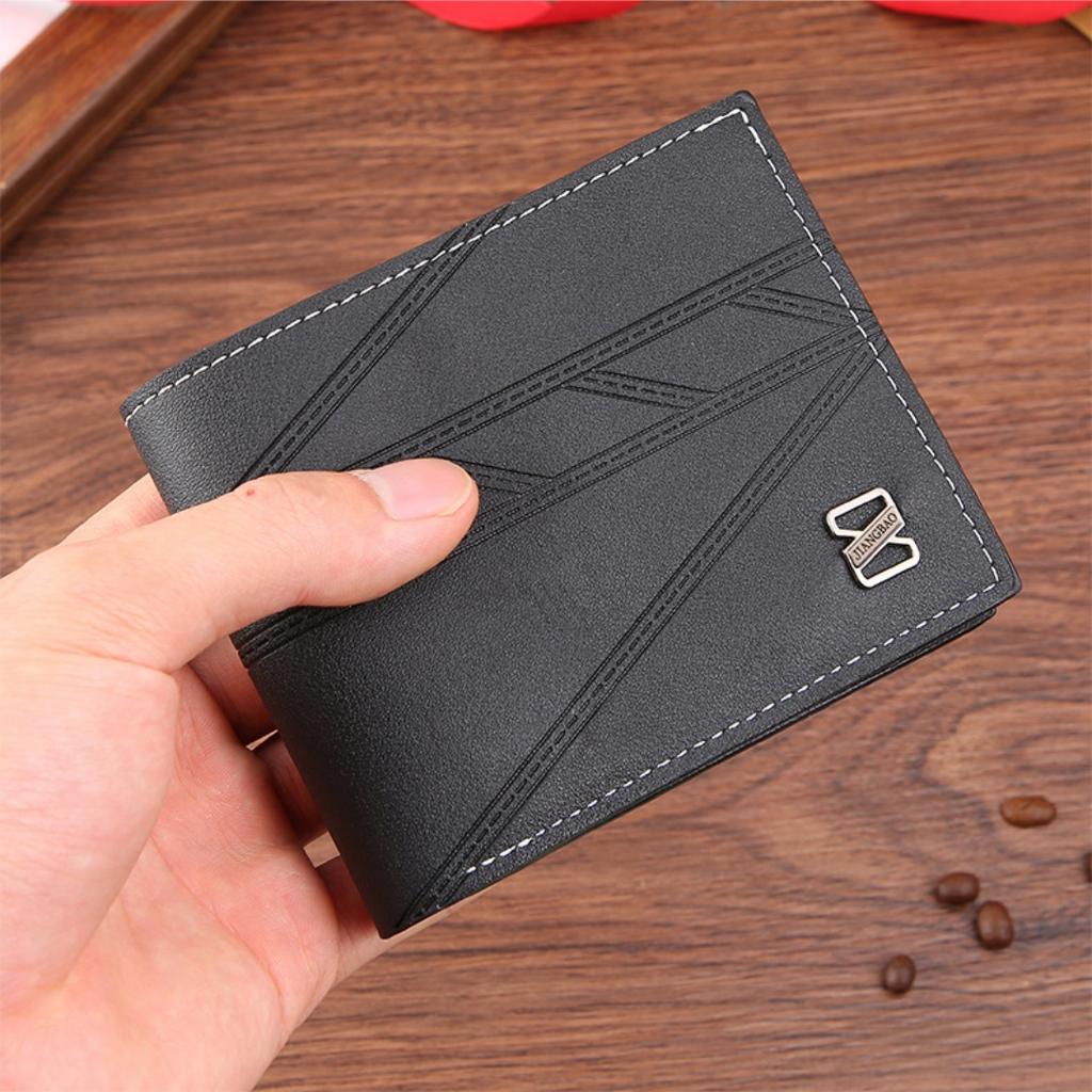 PU Leather Men's Wallet Slim Money Clip Credit Card ID Holder Casual Male Short Multi Card Holder Purses Business Man Wallet