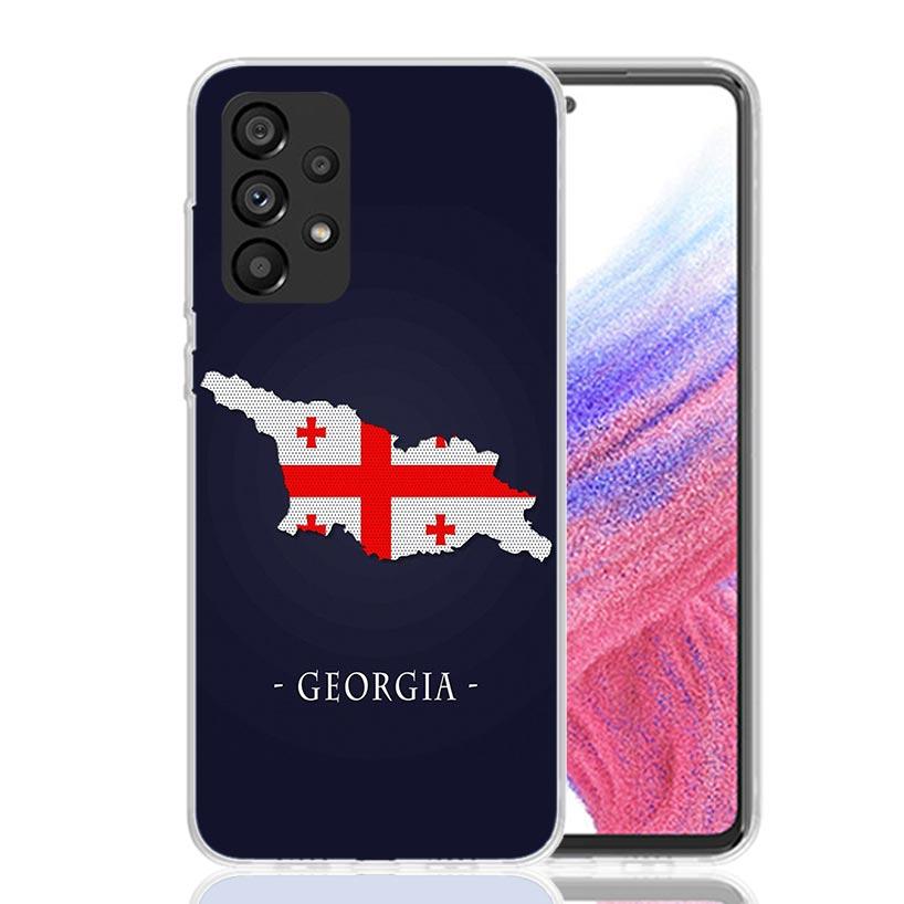 Georgia Flag Phone Case for Samsung Galaxy A17 A16 A15 A14 A13 A57 A56 A55 A54 A53 A37 A36 A35 A34 A33 A26 A25 A24 A23 Galaxy A1
