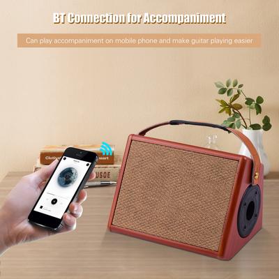 AC-25 25W amplificador de guitarra acústica portátil amplificador recargable altavoz inalámbrico BT reverberación independiente