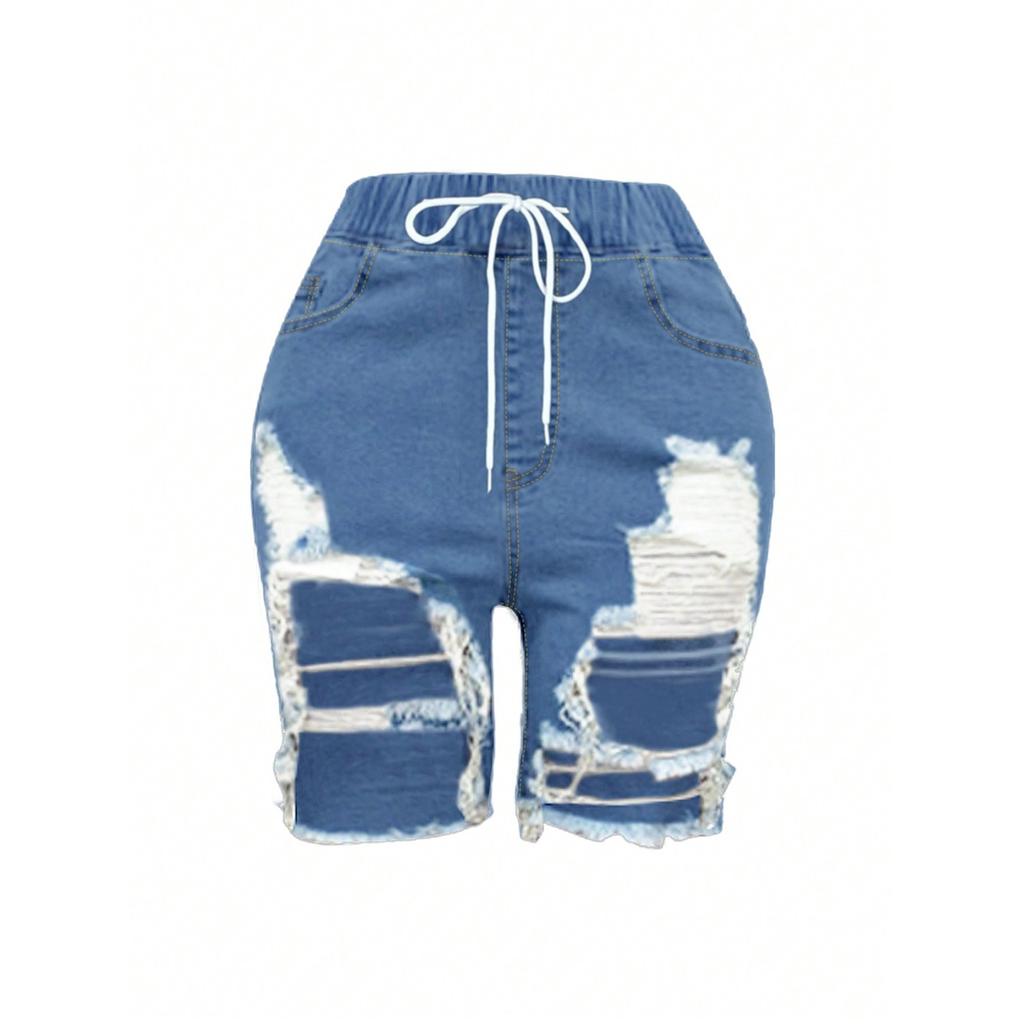 Women's ShortsRetro Color High Waisted Slim And Sexy Design Jeans Shorts