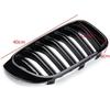 Glossy Black Front Bumper Kidney Grille Grill Hood Mesh Double Line For BMW X3 X4 F25 F26 2014-2017 Front Grille Racing Grills