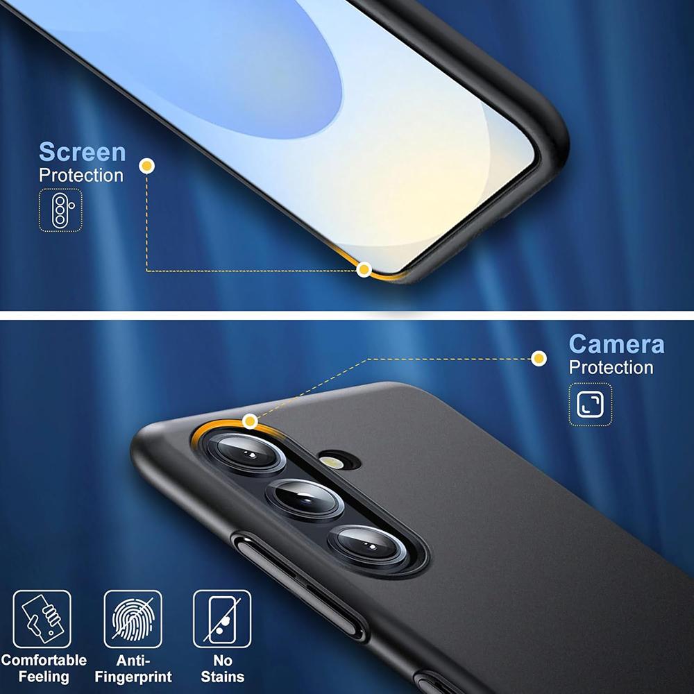 Luxuriöse Matte Ultradünne Hartschalen-Rückseite für Samsung Galaxy S25 S24 S23 S21 FE S22 Ultra Plus Einfarbig Mattiert Schlanke Hülle