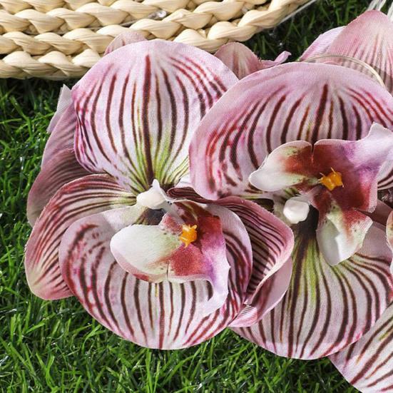 Haarklem Realistisch Orchidee Ontwerp Lichtgewicht Decoratieve Haarklem Stevige Grip Achterhoofd Haarklauw Dagelijks Draagbaar Haaraccessoires