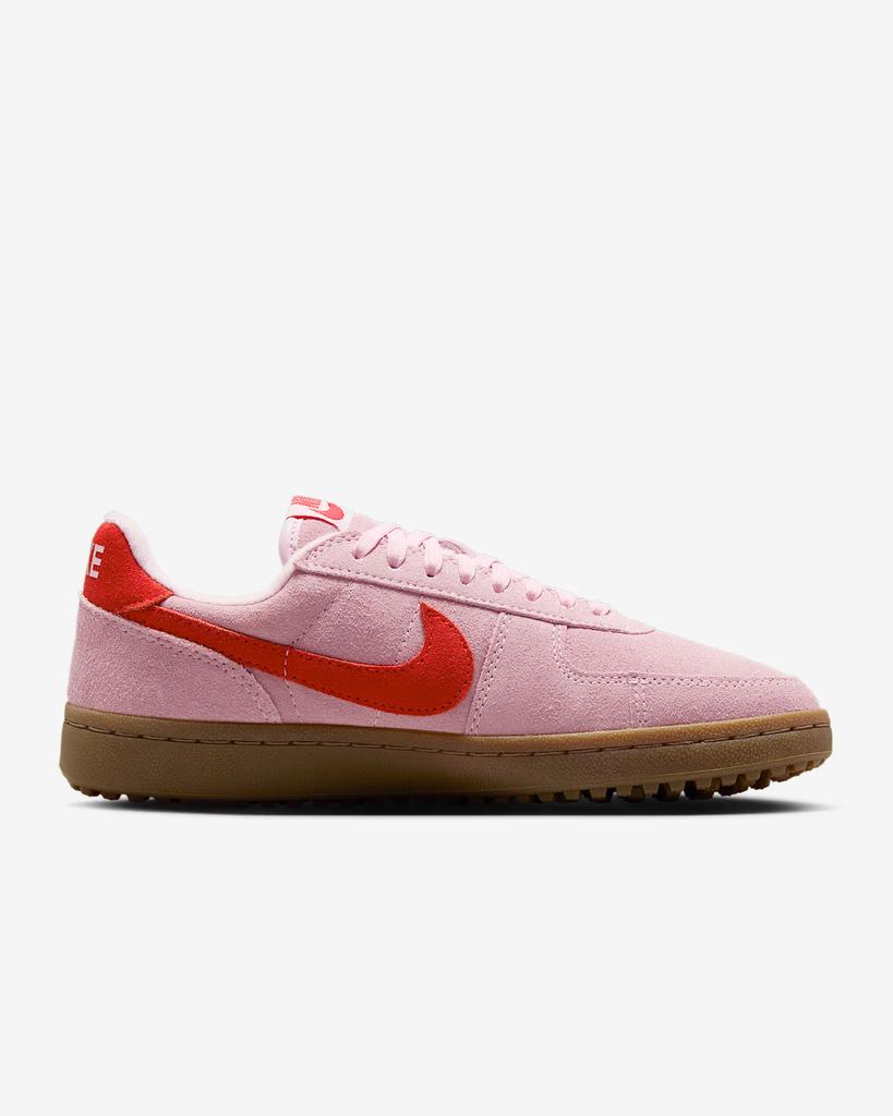 IF1743-602 Nike Field General Suede Shoes Pink Foam Gum Dark Brown (Women's)