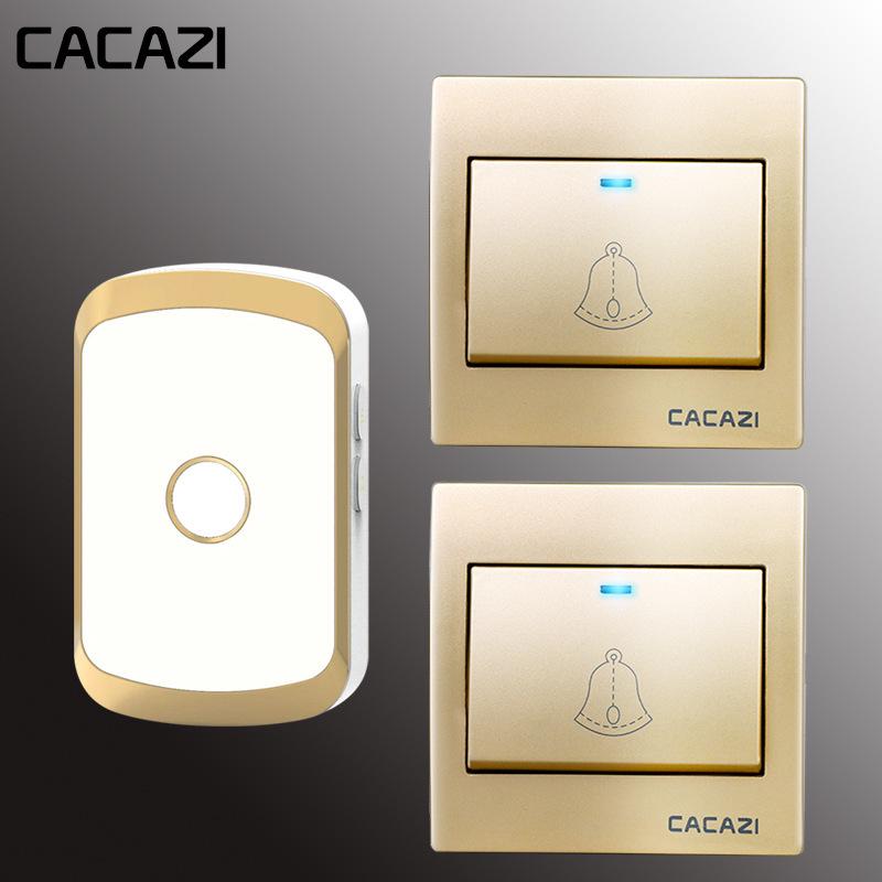 Wireless Dual-Function Doorbell with Waterproof Elderly Call Button and Large Panel