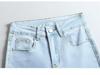 2022 Women's Light Color High Waist Stretch Denim Slimming Cropped Pants