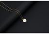 Gold Shell Pendant Necklace with English Alphabet - European & American Trend In Titanium Steel Chain