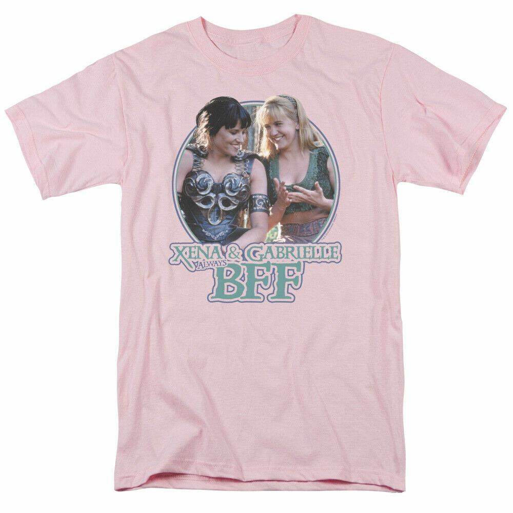 

Xena Warrior Princess BFF T Shirt Mens Licensed Classic TV Show Light Pink S
