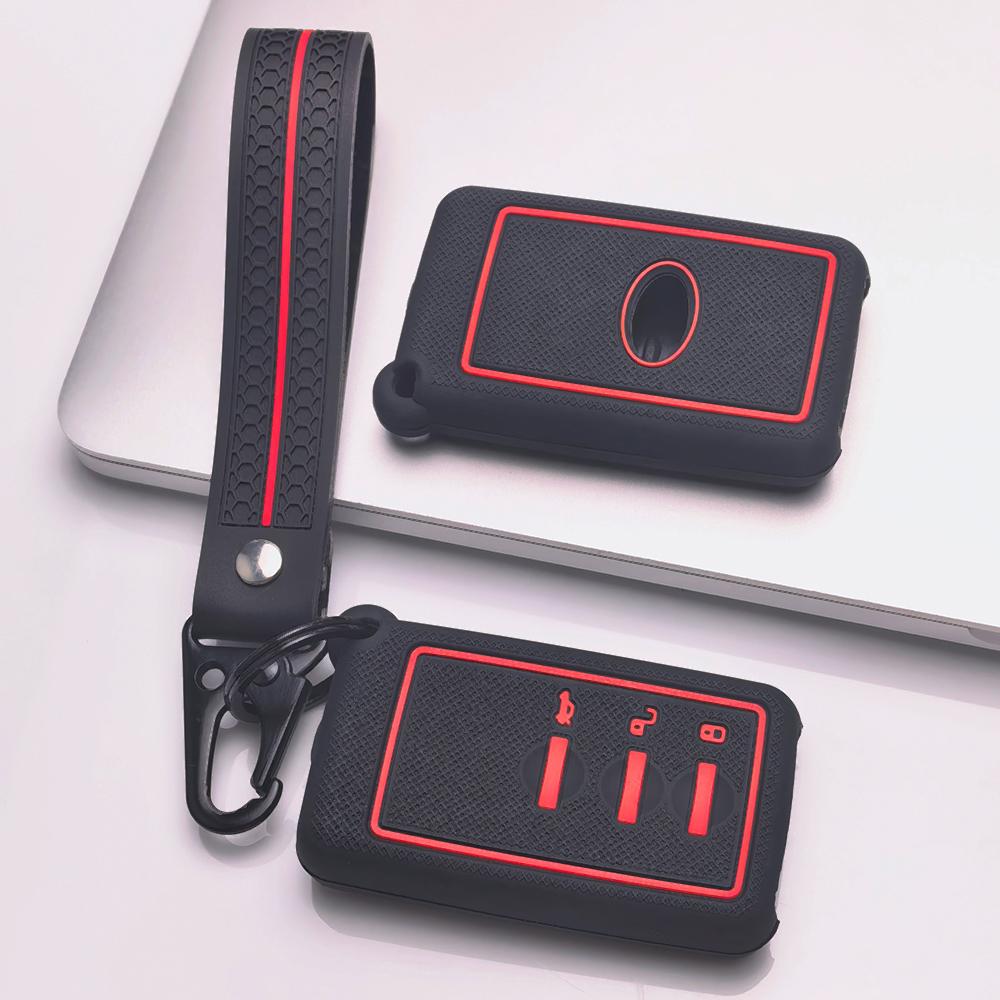 Smart Key Fob Cover for Subaru BRZ Legacy XV Ascent WRX Forester Outback Crosstrek with Keychain Shockproof Wear Resistant Remote Key Case Protector
