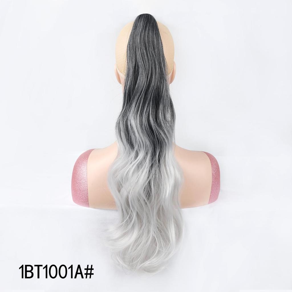 Long Water Wave Ponytail Claw Clip Hair Extensions Synthetic Wavy Ponytail Hairpiece for Women Daily Hairstyle