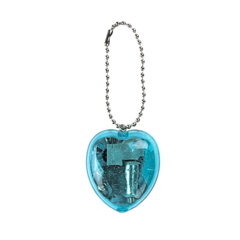 Romance Heart Shaped Music Box Bag Decoration Compact and Portable Pendant with Clear Sound Quality for Loved Ones