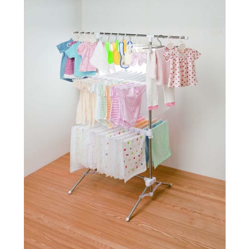 Sekisui Resin Stainless Steel Clothes Drying Stand, Morning Glory, TA-100 (Multi-functional & Large Capacity)