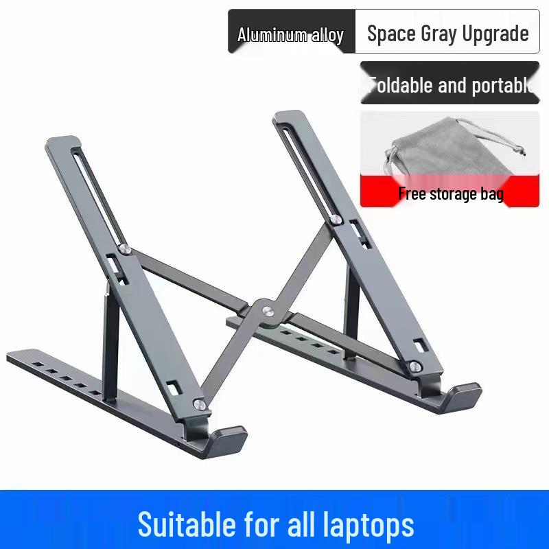 N3 Aluminum Laptop Stand - Double Layer Adjustable Folding Desk