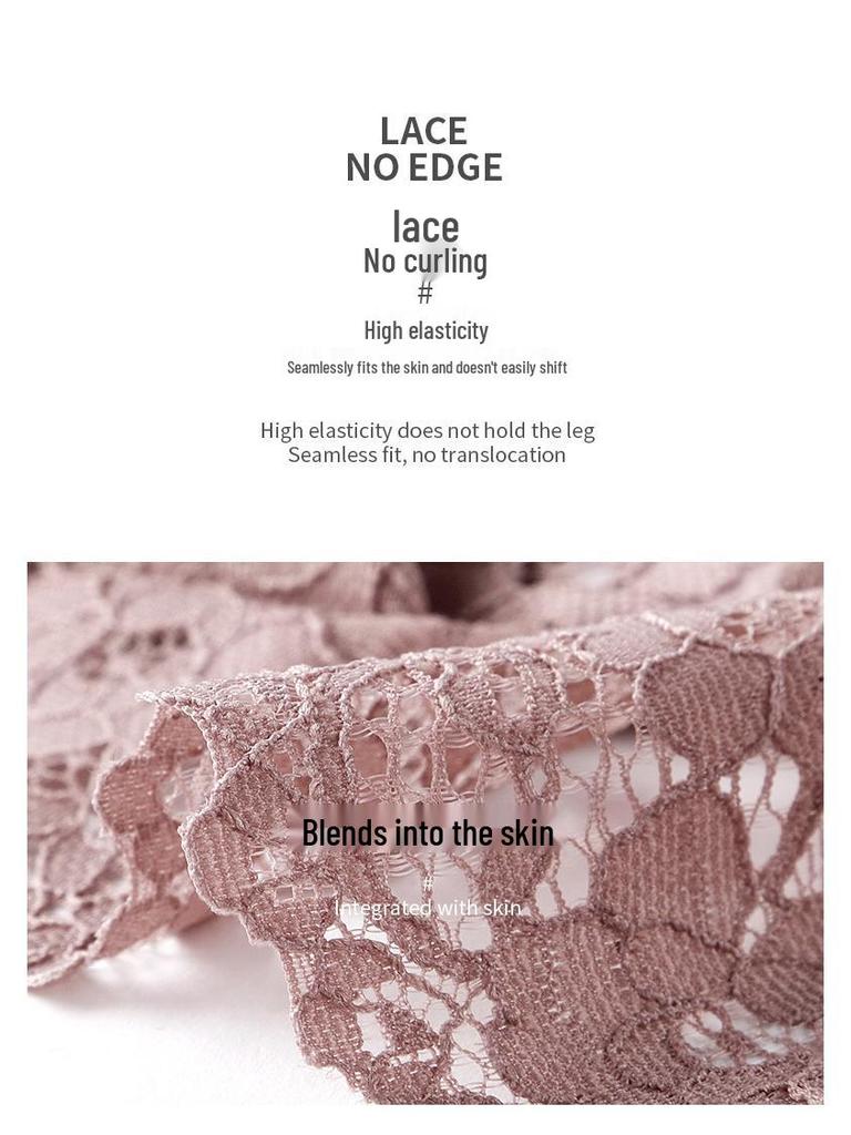 European & American Plus Size Seamless Lace Thongs - Sexy, Transparent, Hollow Design for Women