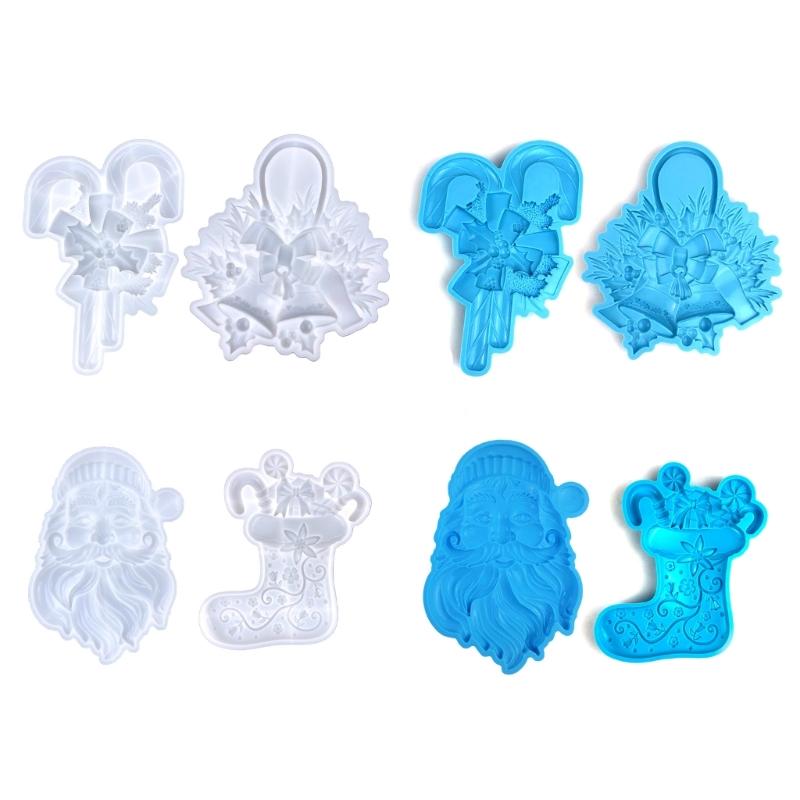 Chocolate Christmas Socks Epoxy Resin Lollipop Molds Diy Chocolate Silicone Candy Mold Fondant Cake Decorating