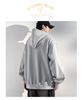 Men's Autumn/Winter 2025 Fleece-Lined Hooded Cardigan Sweatshirt, Heavyweight Casual Jacket for Teen Boys.