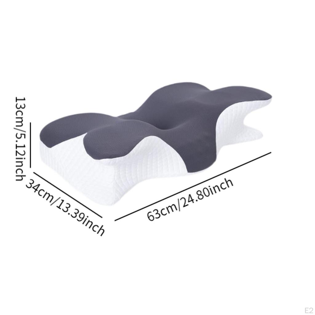 Cervical Neck Pillow Ergonomic Beds Memory Foam Gray