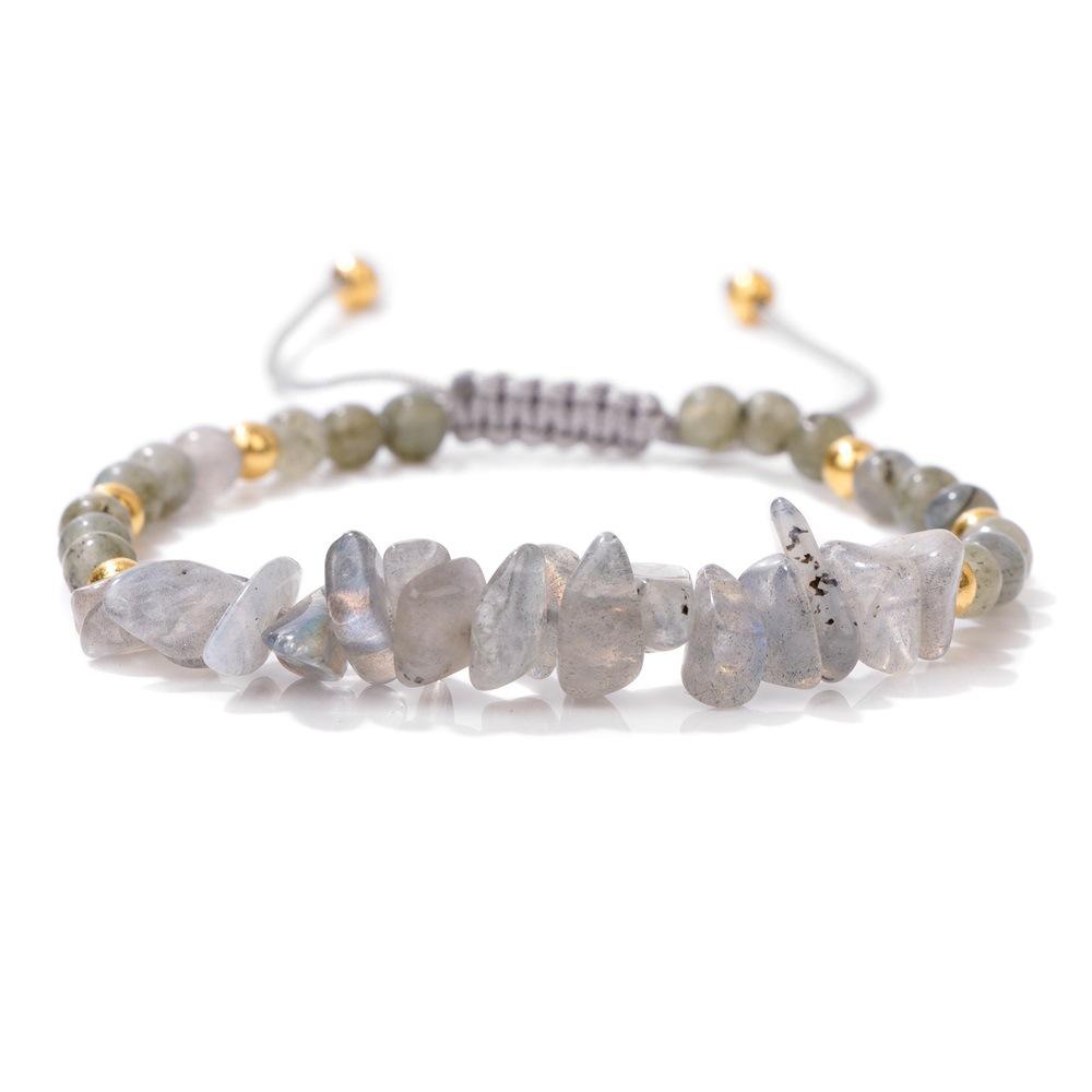 

Natural Stone Beaded Bracelet Handcrafted Adjustable Woven Cord Design Unisex Jewelry Accessory Suitable for Everyday Wear and Special Occasions One Size