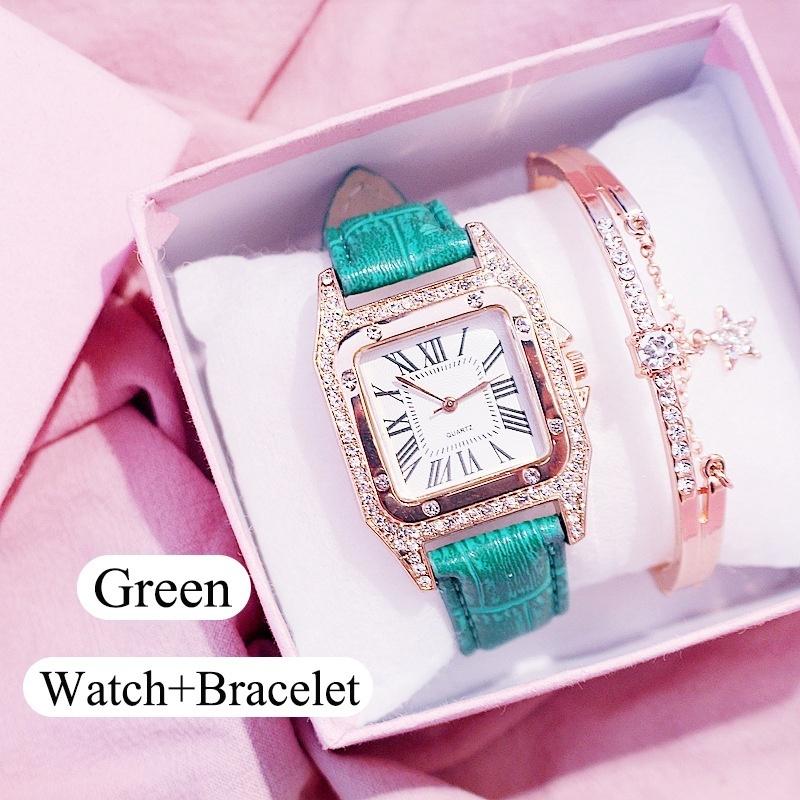 Buy Luxury Diamond Ladies Watch and Bracelet Set or Watch Ladies ...