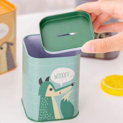 1PC Sparschwein Metall Münze Box süße Kleinigkeiten Dosen Lagerung Dosen Geschenk Dosen Home Decor Haushalt Sparen Geld Box