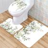Plant Leaves Shower Curtain Sets Waterproof Floral Shower Curtain Leaves Fabric Cloth Bathroom Curtains With Hooks