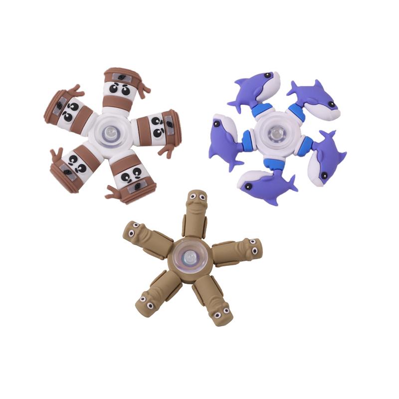 Wucifang Bags Imaginative Italian Brainrot Fidget Spinner Hand Top Spinners Tung Sahur Tralalero Edc Figet Spiner Finger Stress Relief Playthings