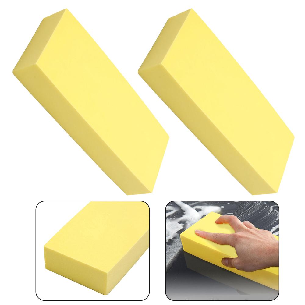 2Pcs PVA Water Absorbing Sponge Foam Block Washing Cleaning Tool For Car Gently Rub The Sponge Over Dirt, Smudges, And Scuff Mar