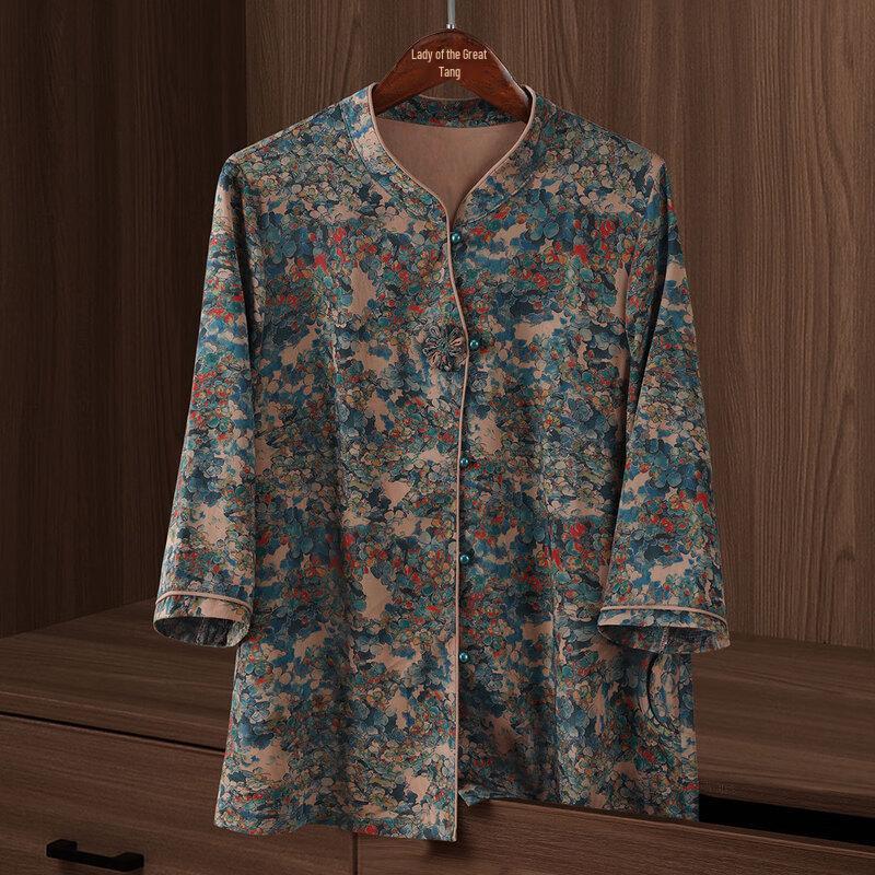

Yuzhaolin Women s Half-Sleeve Stand Collar Summer Shirt 4XL
