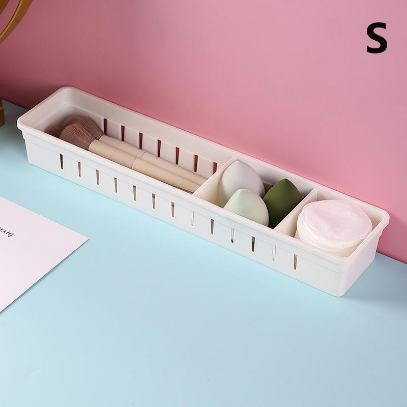 

1 шт. органайзер для ящиков, разделитель для косметики, домашний офисный стол, всякая всячина, ювелирные изделия, многофункциональный пластиковый ящик для хранения канцелярских принадлежностей S