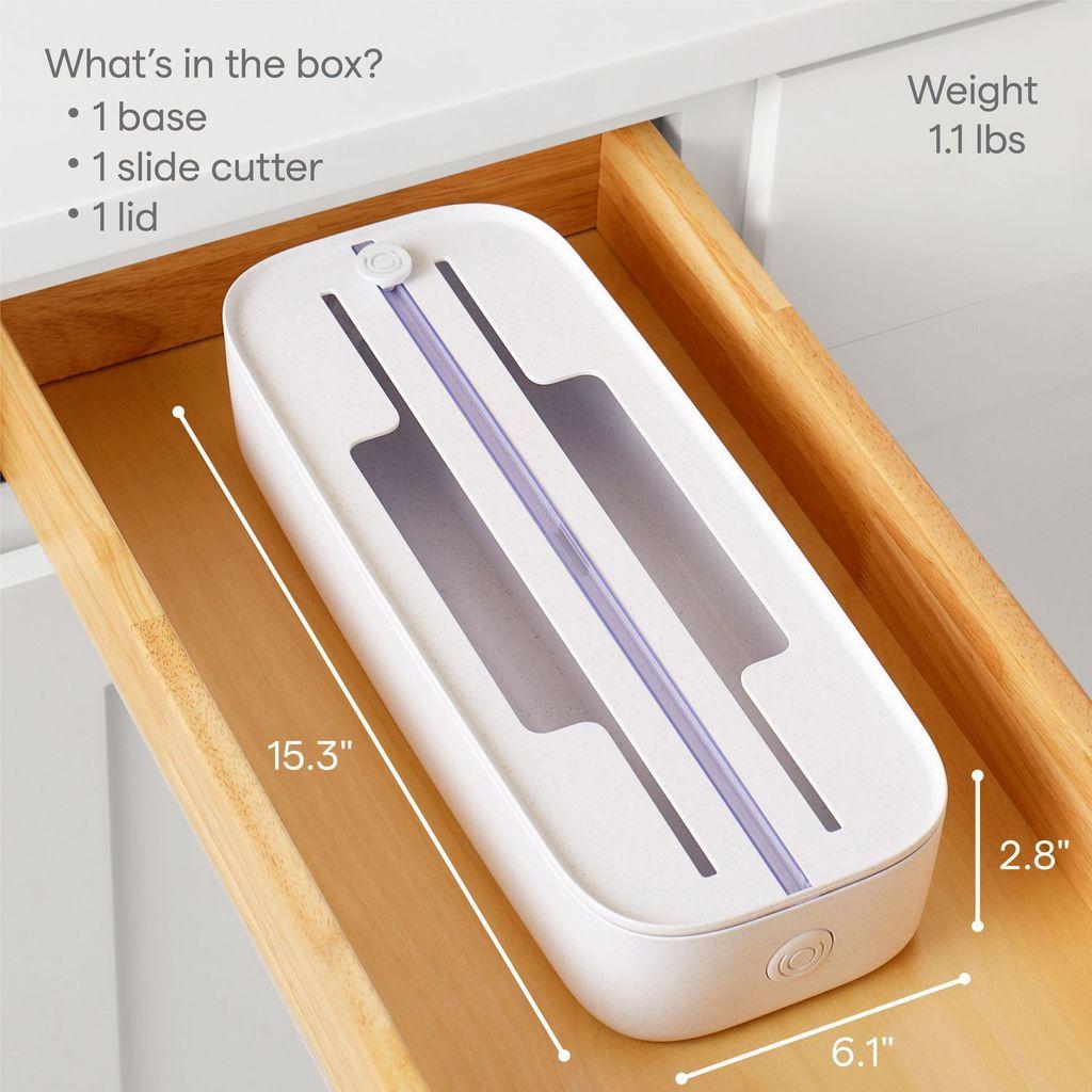 Kitchen Food Wrap Dispenser With Abs Material For Easy Cutting And Fresh Food Preservation