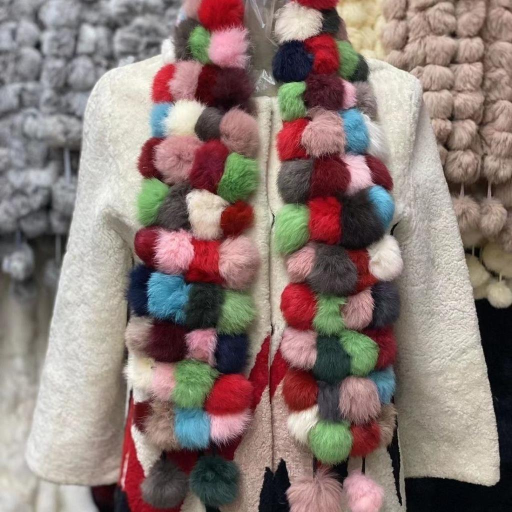 Fall and Winterfashion Scarf Stuffed 1m Heattech Imitation Fur Scarffashionthickened Scarf