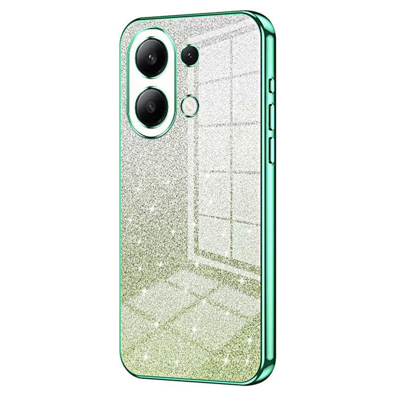 For Xiaomi Redmi Note 13 4G Cell Phone Cases Electroplated Drop Resistant Gradient Glitter TPU Shell