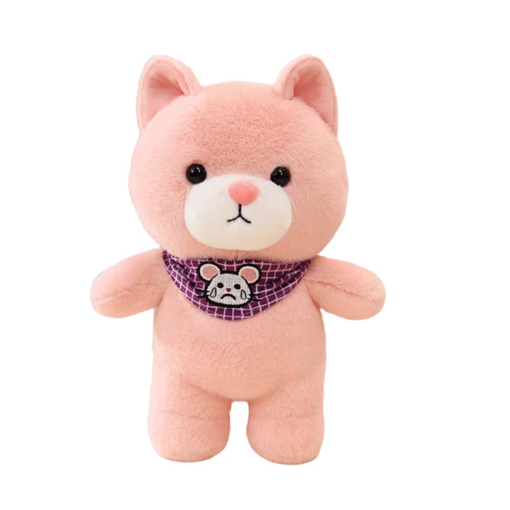 Little Animal Series Rabbit Plush Toys Soft Material Desktop Companion Office Desktop Pink cat