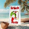 Grinch beach towel Outdoor camping Beach towel for vacation swim Outdoor pool Absorbent bath towel