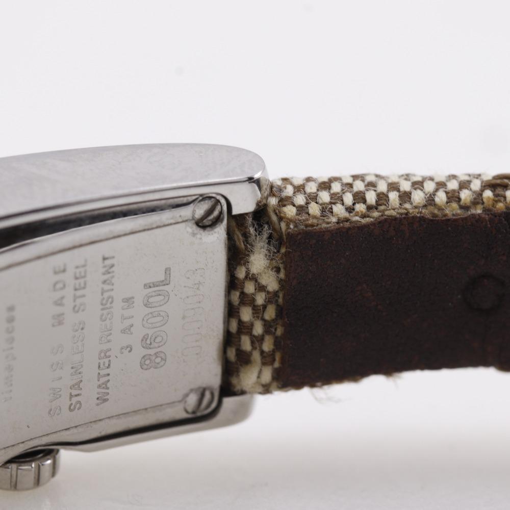 Gucci Watches 8600L WhiteDial Stainless Steel/GG Canvas Quartz Analog Display Women Used