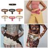 Girls PU Belt Motorcycle Adjustable Grommet Waist Belt Fashion Enthusiasts Belt Coat Dress Female Decorative Waistband
