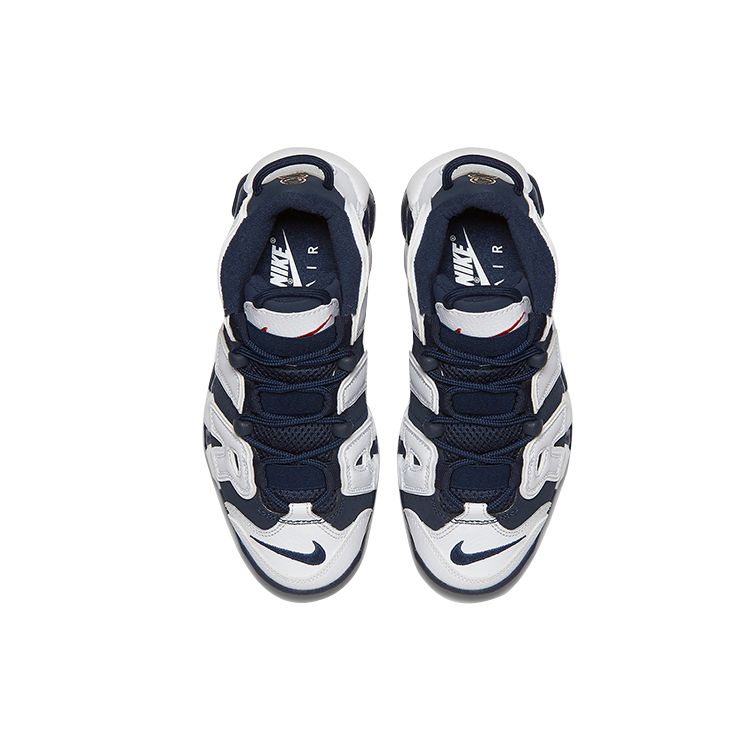 Nike Air More Uptempo Olympic Synthetic Leather Comfortable Non-Slip Shock Absorbing Durable Mid-Top Kids Basketball Shoes 415082-104(2020)