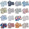 Dai Ethnic Style Family Matching Floral Shirts: Retro Summer Hawaiian Short Sleeves for Men, Women, and Kids