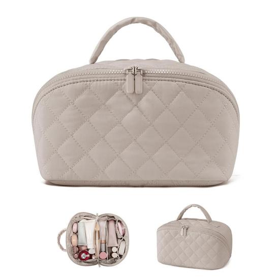 Makeup Bag Woman Puffy Padded Organizer Leak-Proof Interior Washable Cosmetic Case Portable Toiletry Bag